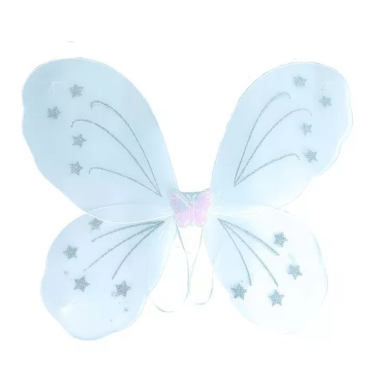 Kit Asa de Borboleta Acessórios Fantasia Carnaval Branco Kit Asa de Borboleta Acessórios Fantasia Carnaval Branco
